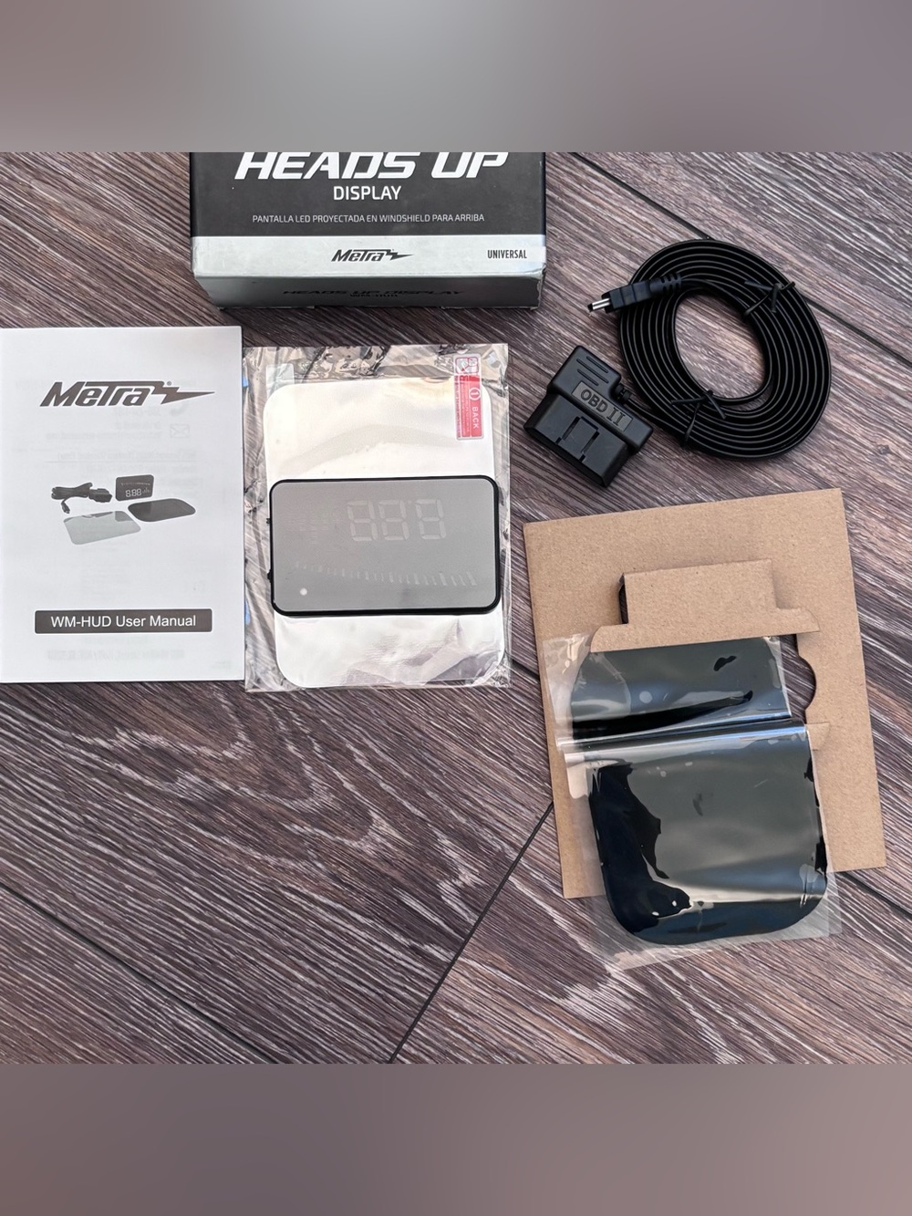 Metra Heads Up Display WM-HUD Windshield Projected LED Display